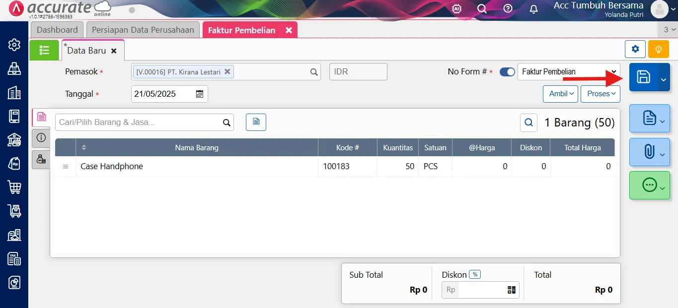 mencatat transaksi konsinyasi (pihak yang menerima titipan barang)